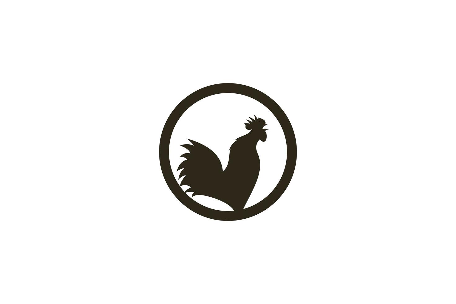 Ilustración de icono de vector de diseño de plantilla de icono de gallo