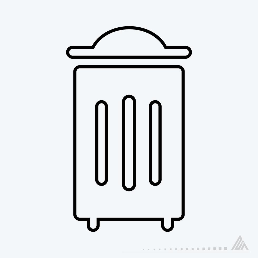 Vector Graphic of Rubbish Bin - Line Style