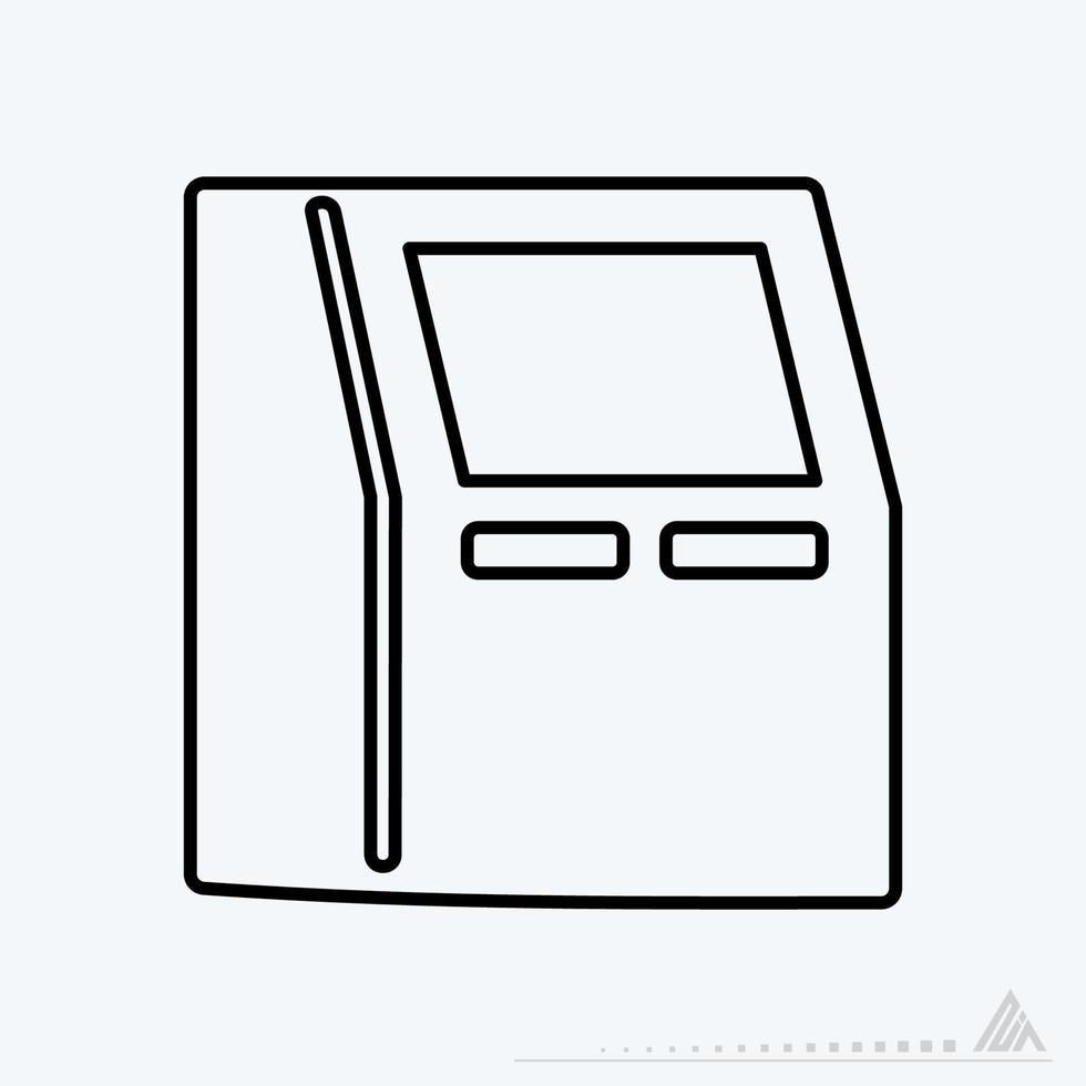 Vector Graphic of ATM Machine - Line Style