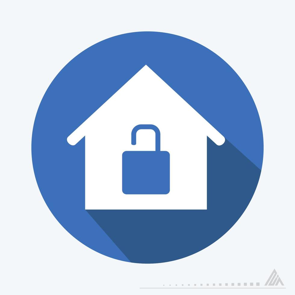 Vector Graphic of Unlocked House - Flat Style