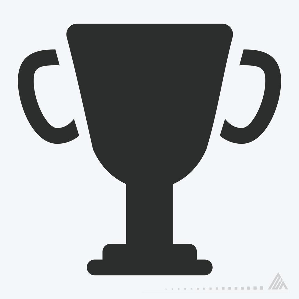 Icon Vector of Winner Up - Glyph Style