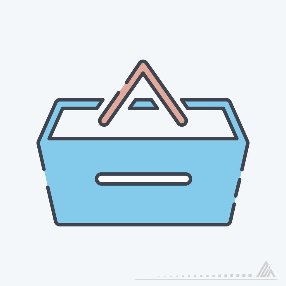 Vector Graphic of Lunch Basket - Line Cut Style