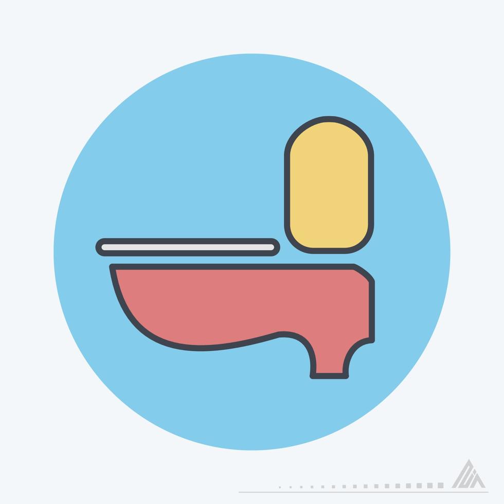 Vector Graphic of Toilet Seat - Color Mate Style