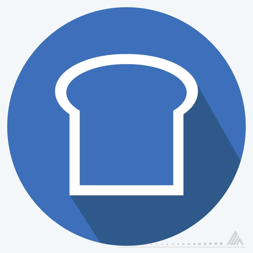 Icon Vector of Toast - Long Shadow Style