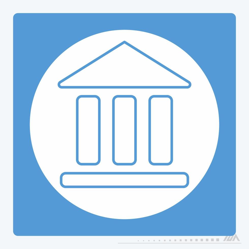 Icon Vector of Building - White Moon Style