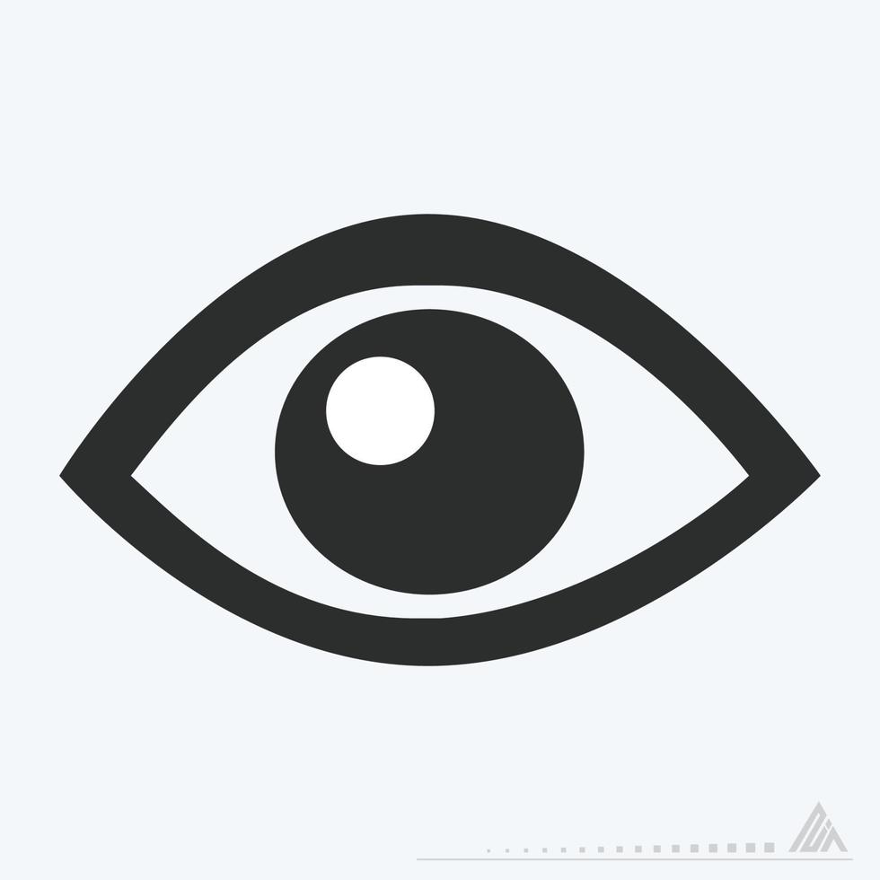 vector icono de ojo - estilo glifo