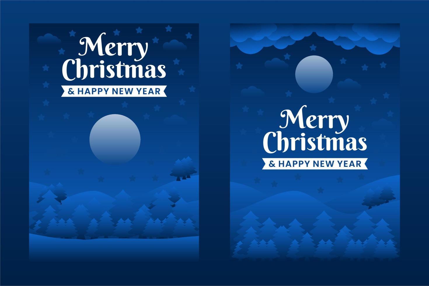 Merry Christmas and Happy New Year greeting, Banner template with Christmas tree vector