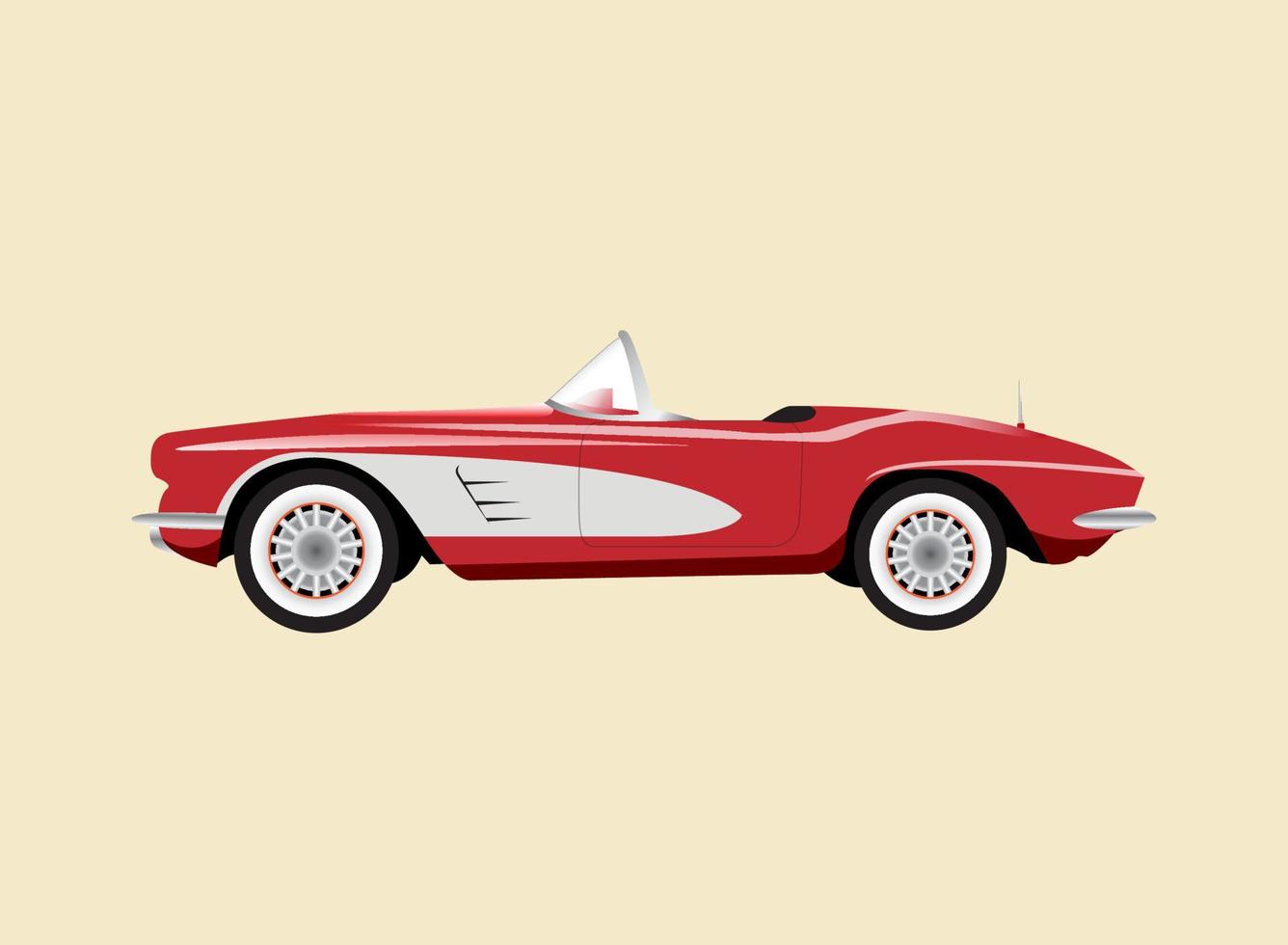 classic sports car vector