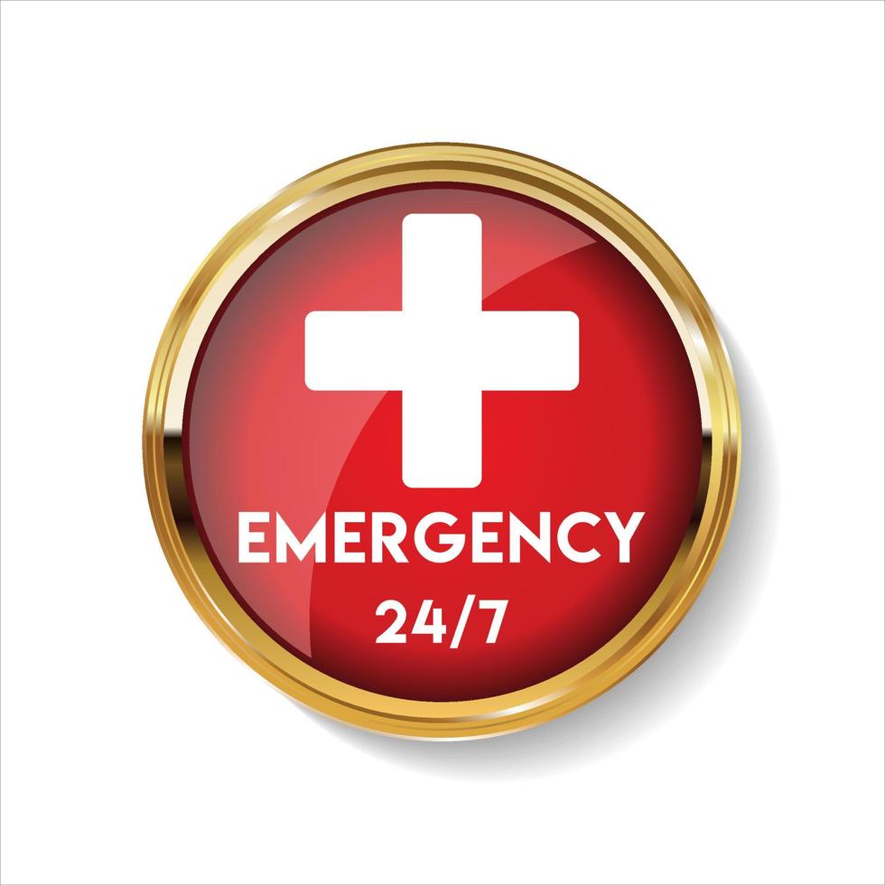 First aid website button on white background vector