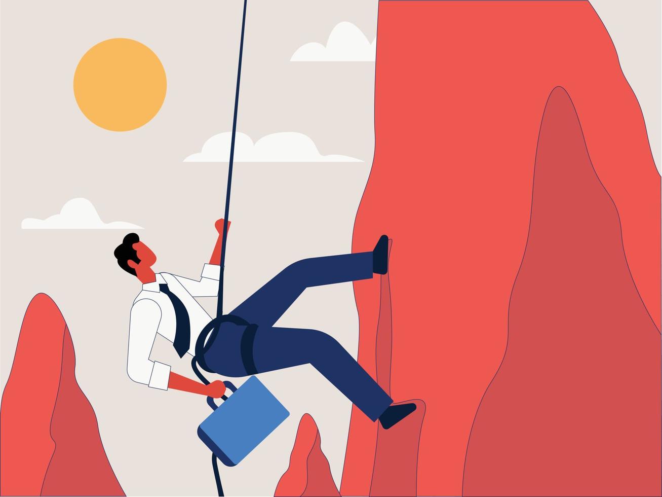 Get to the top illustration concept vector