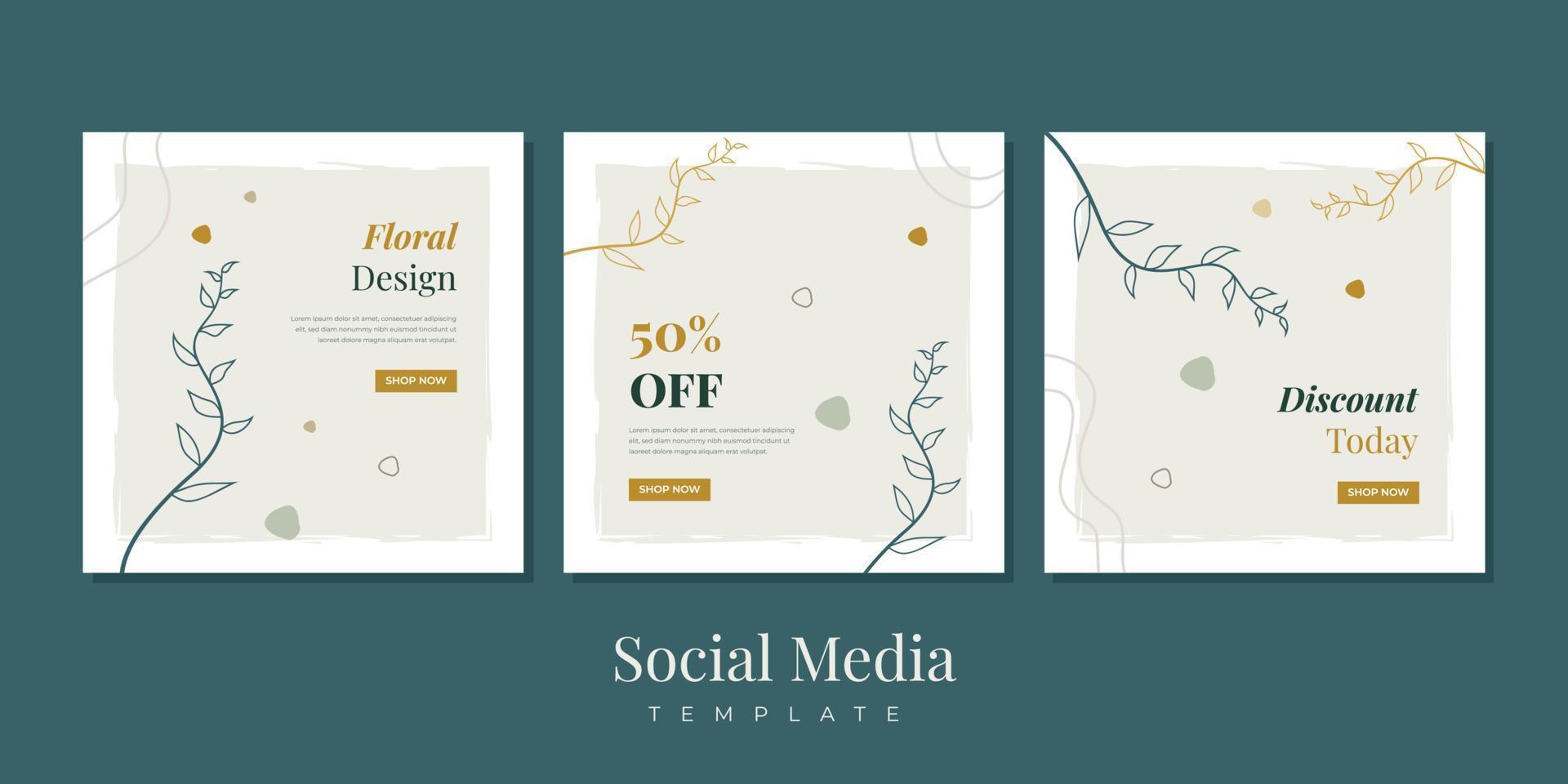 Social media story post feed template background in ocean blue colors. banner mockup layout for travel, cosmetics, cosmetology, beauty, fashion, coach, spa, content vector