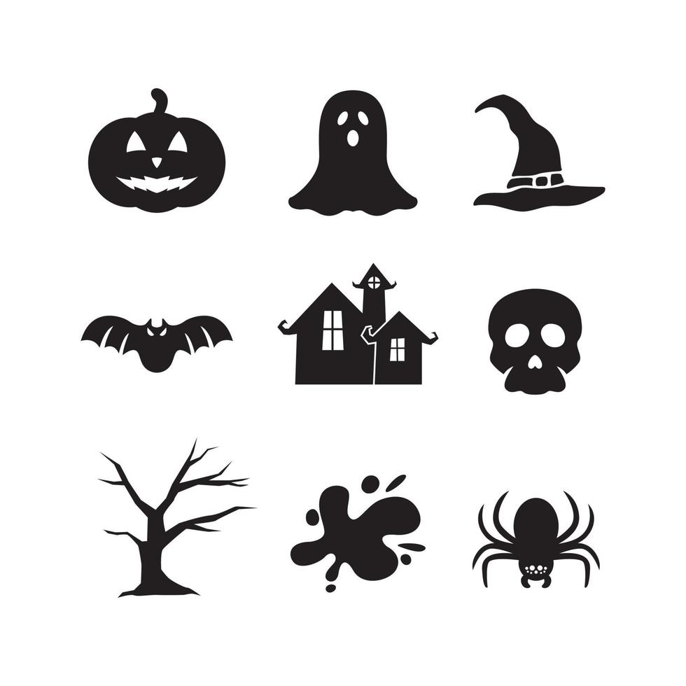 Halloween icon set, vector illustration, EPS10