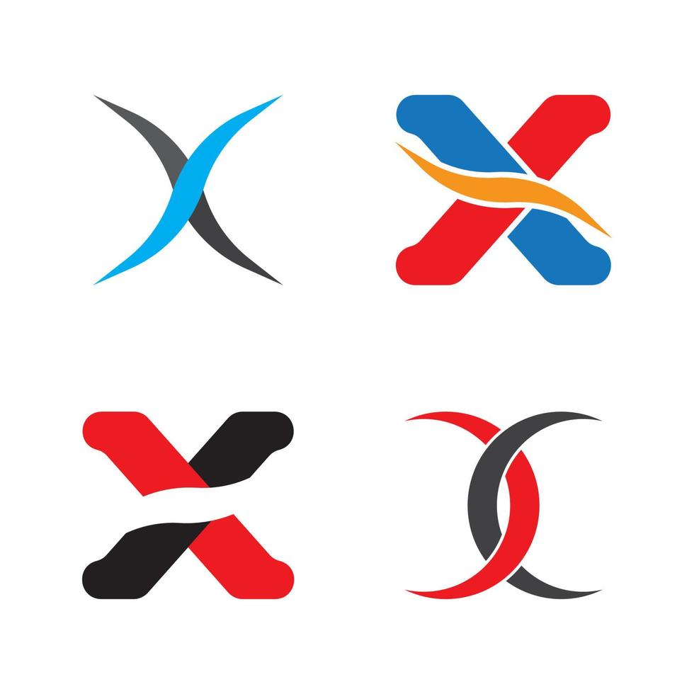 X Letter Logo Template vector icon