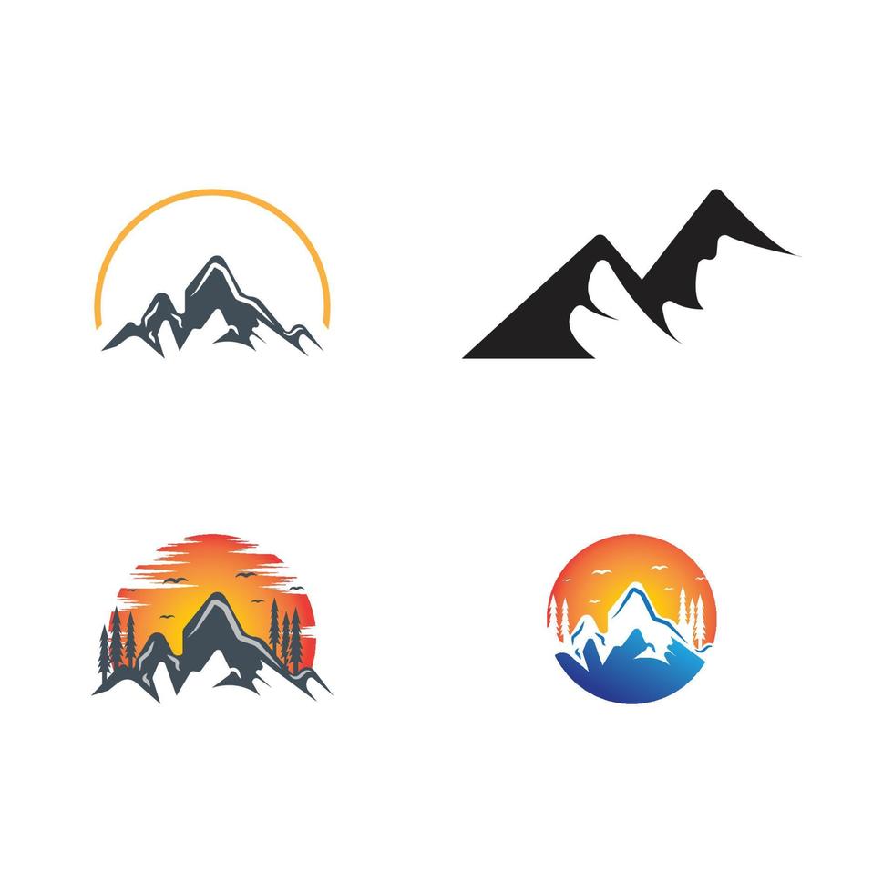 logotipo de icono de montaña vector