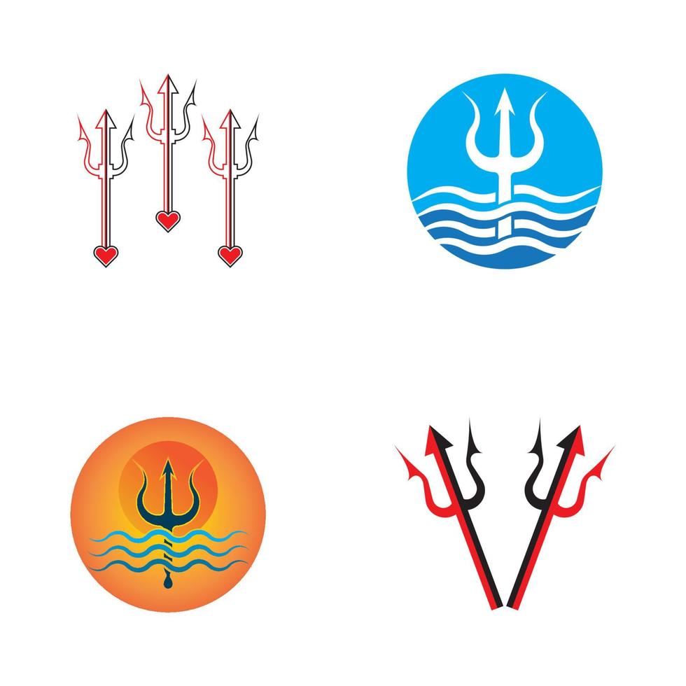 Trident Logo Template vector icon
