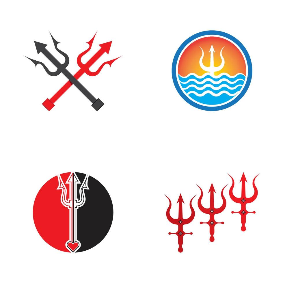 Trident Logo Template vector icon