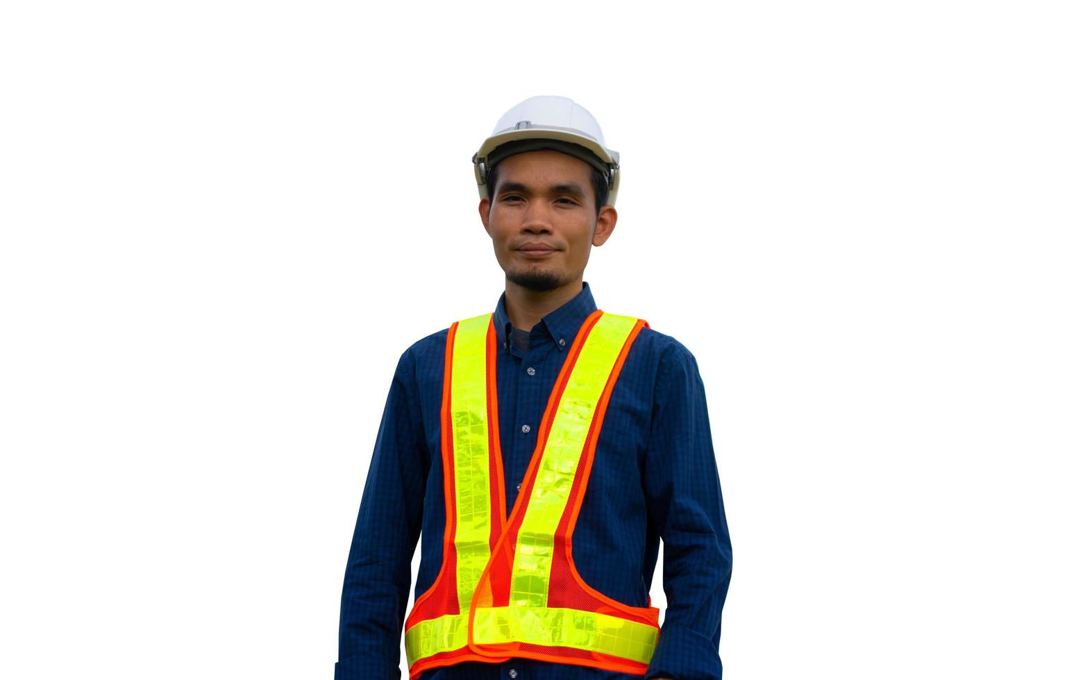 Worker Engineer Engineering Architecture construction on white background photo