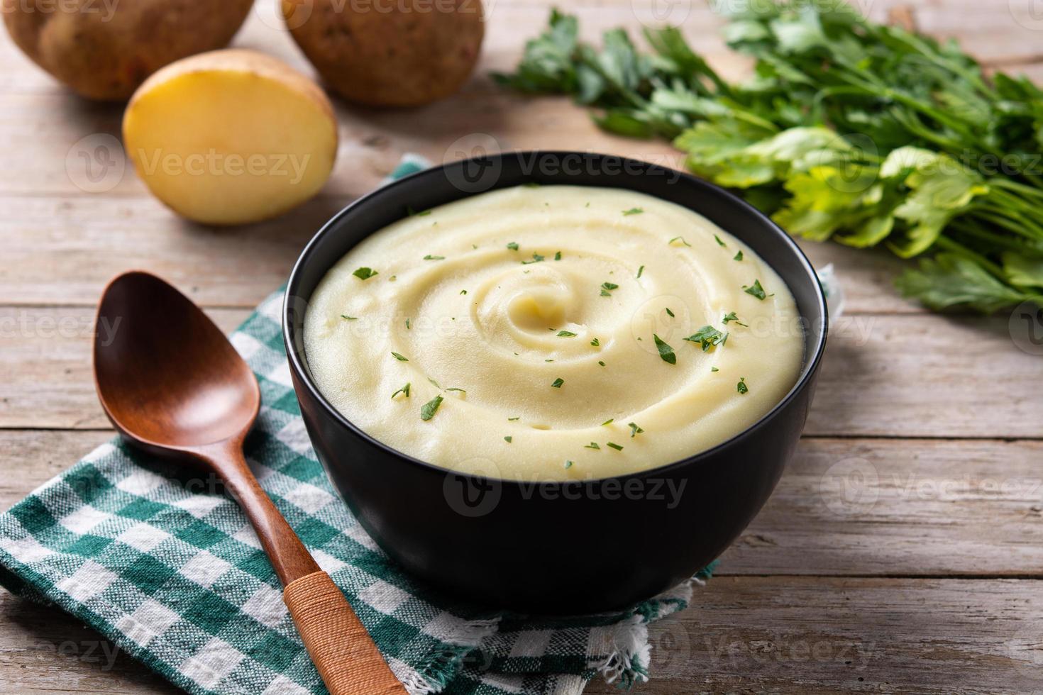 Mashed potatoes in a bowl photo