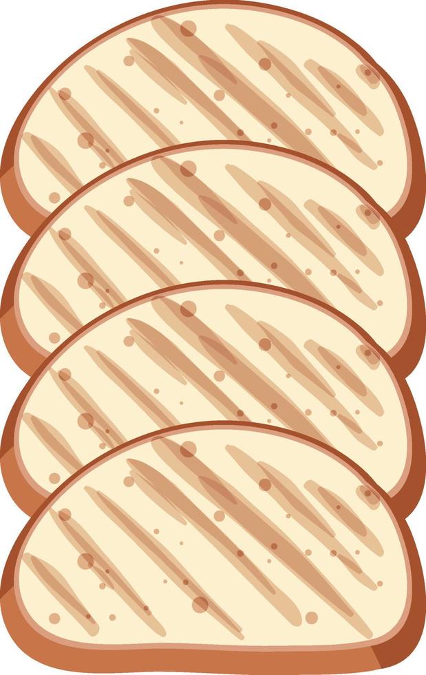 Set of healthy toast and bread vector