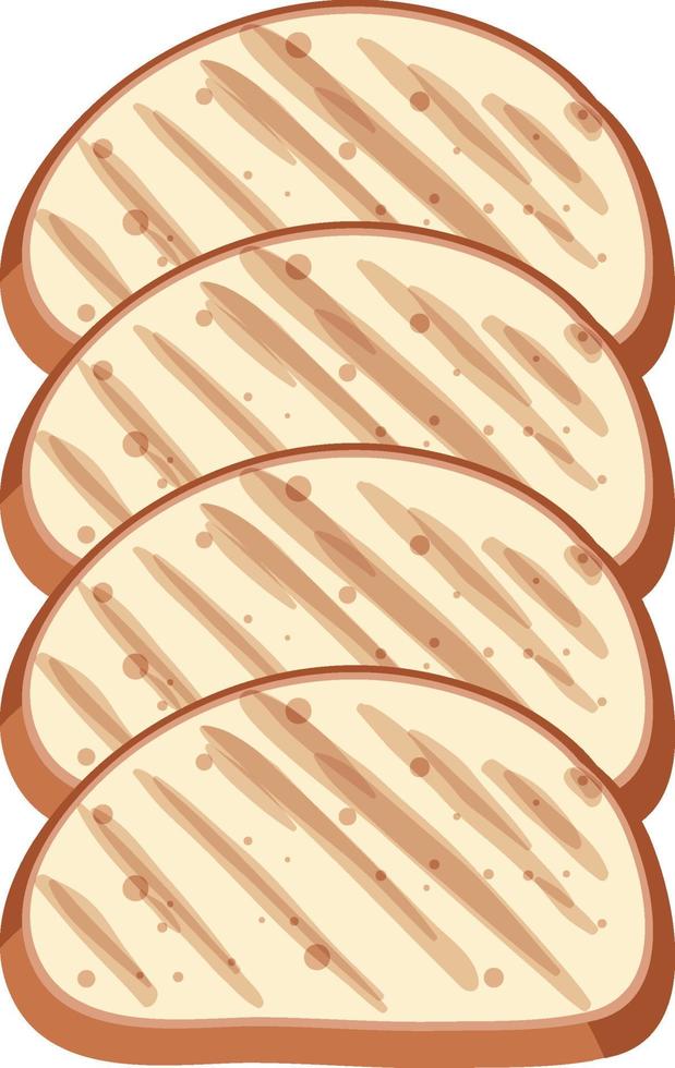 conjunto de pan y tostadas saludables vector