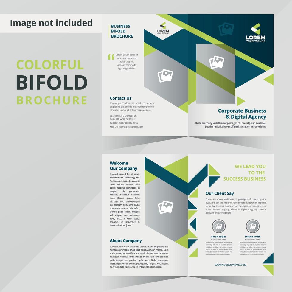 Agency Corporate Business Bi-fold Brochure vector