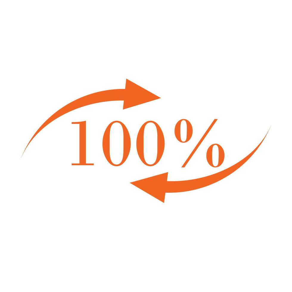 100 percent icon vector illustration design template