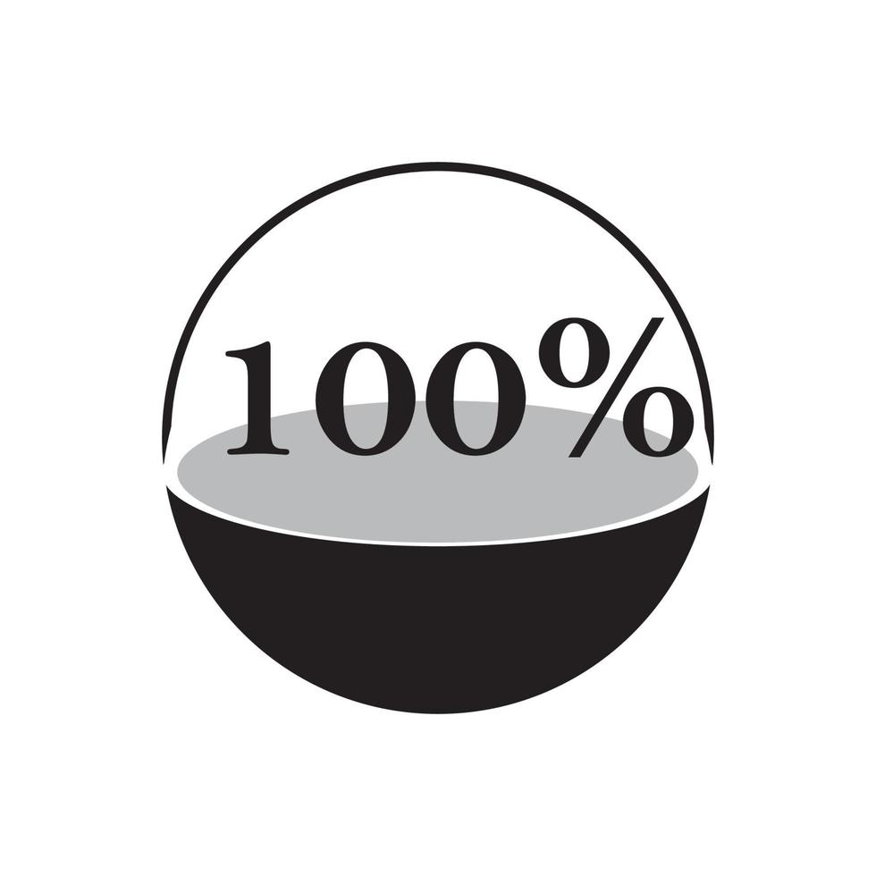 100 percent icon vector illustration design template