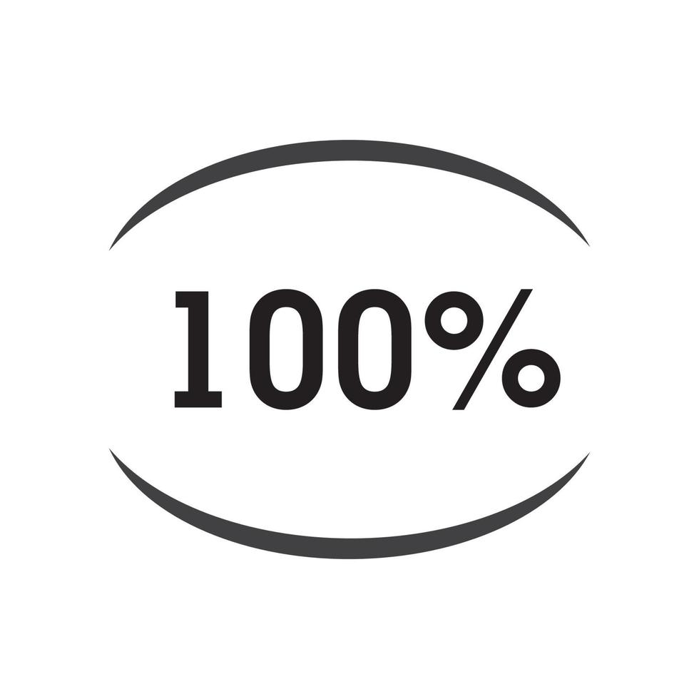 100 percent icon vector illustration design template