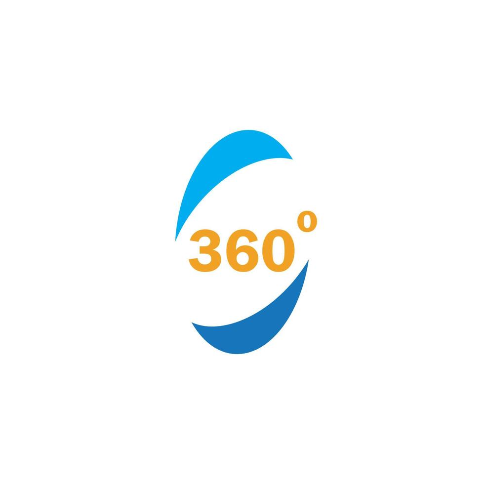 360 Degrees icon vector design template
