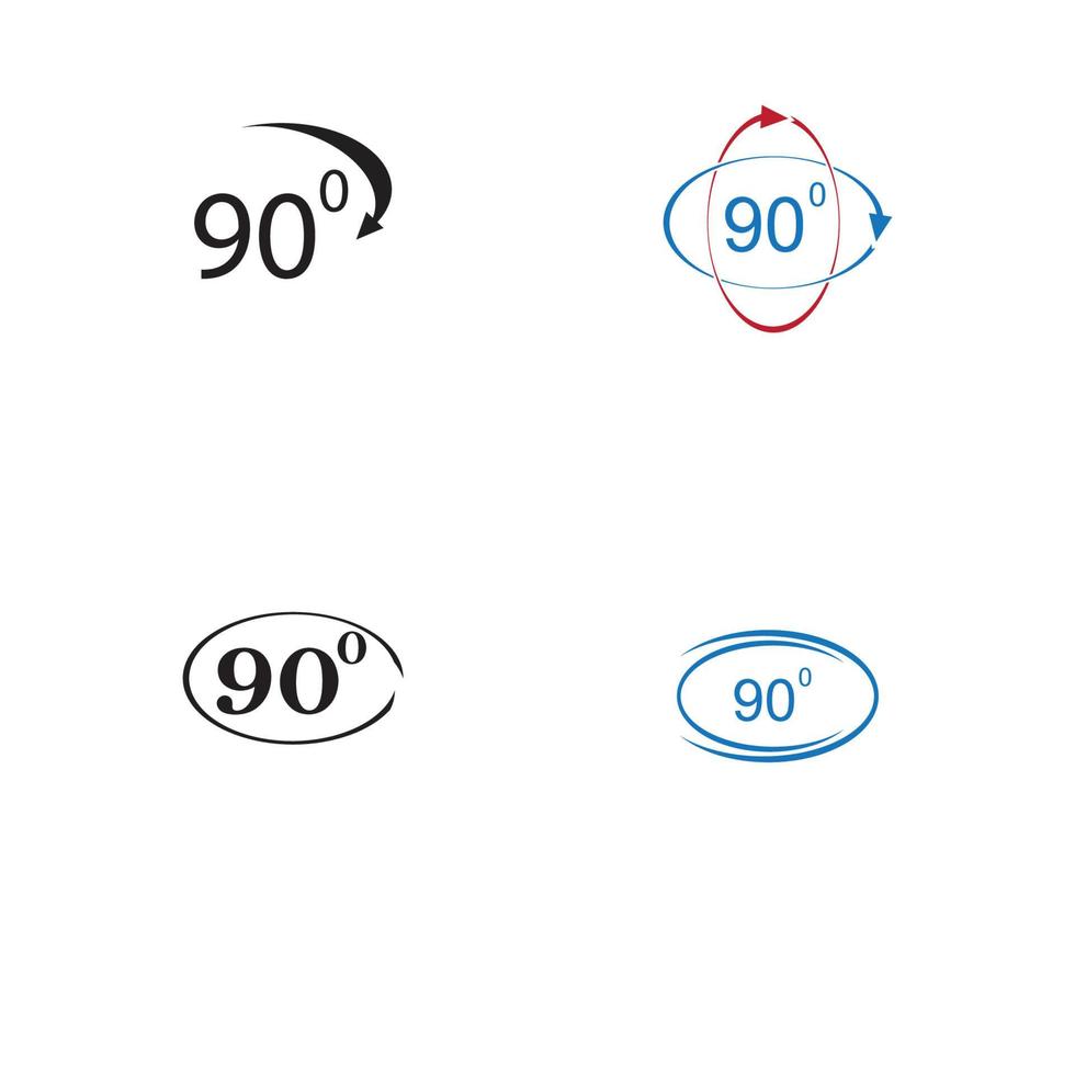 Angle 90 degrees sign icon. Geometry math symbol. Right angle. Classic flat icon. Colored circles. Vector