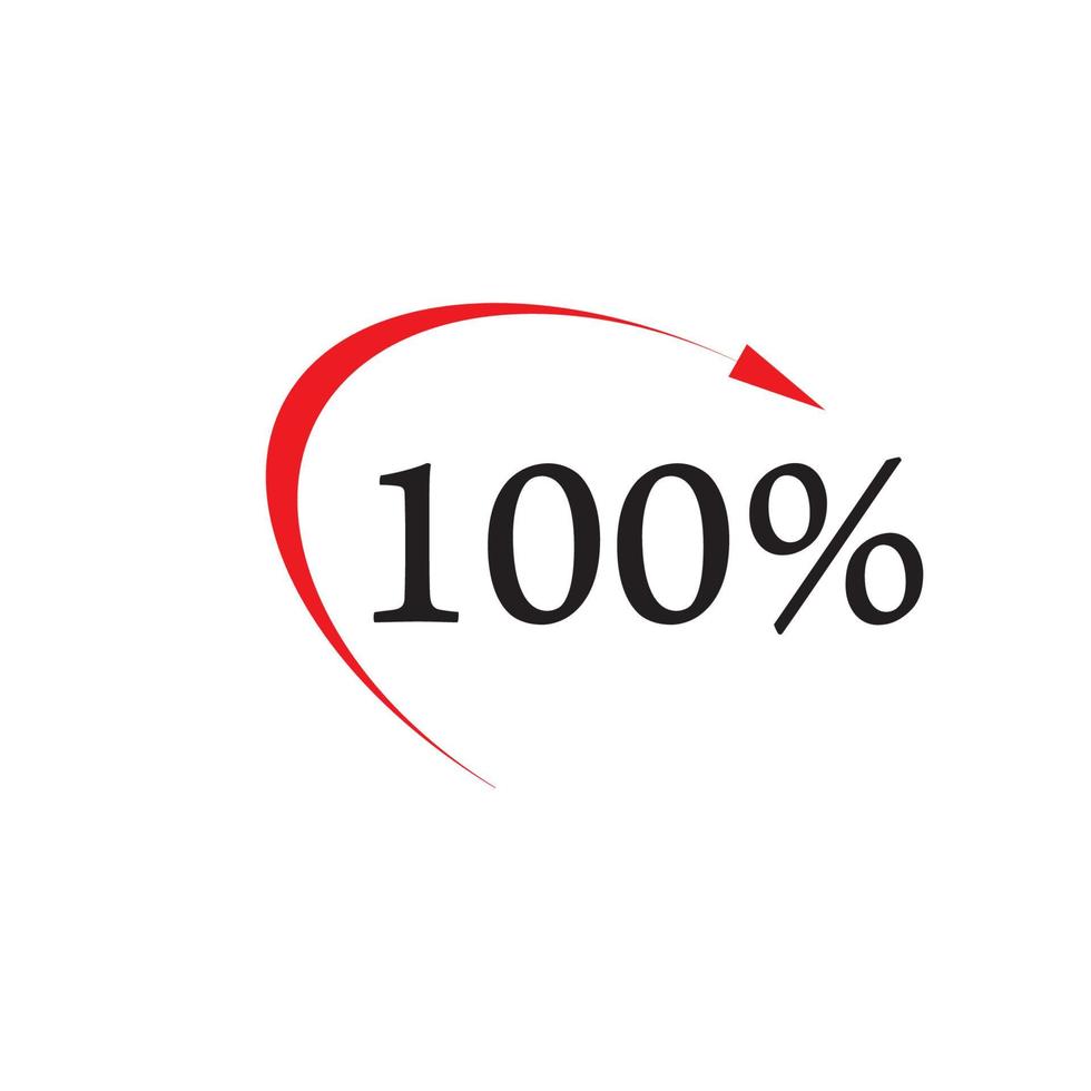 100 percent icon vector illustration design template