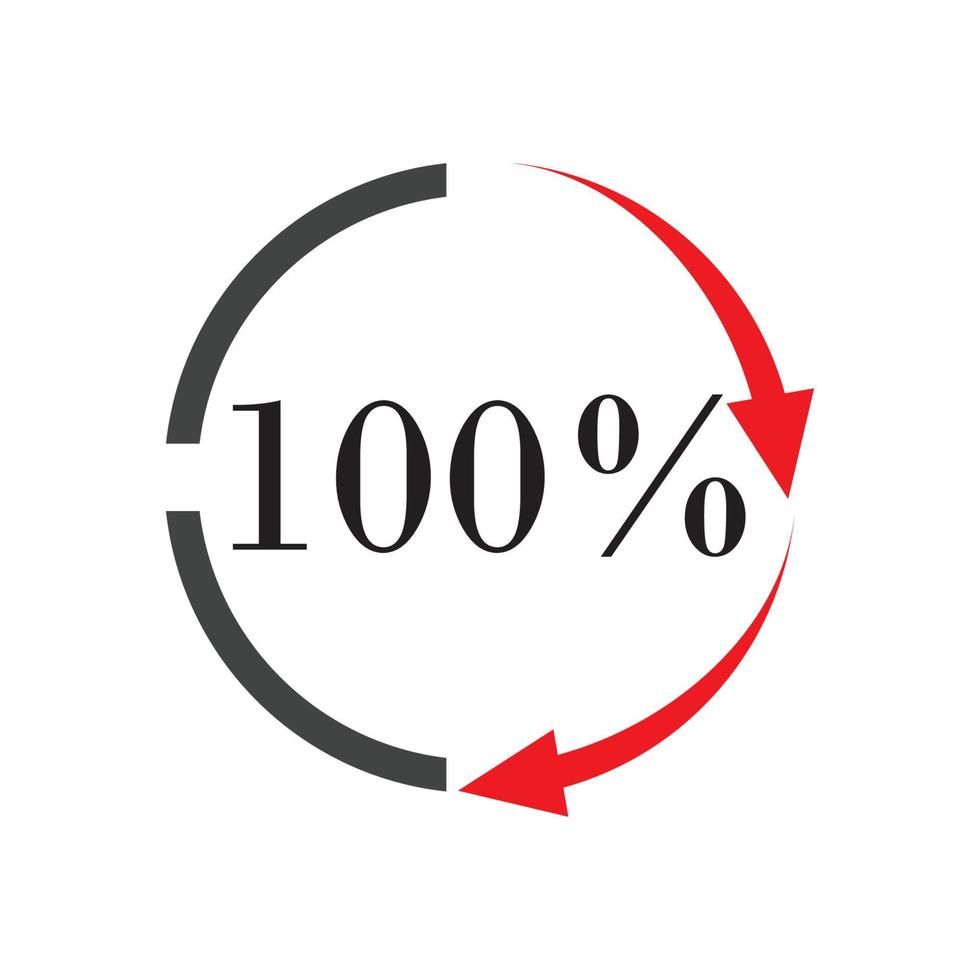 100 percent icon vector illustration design template
