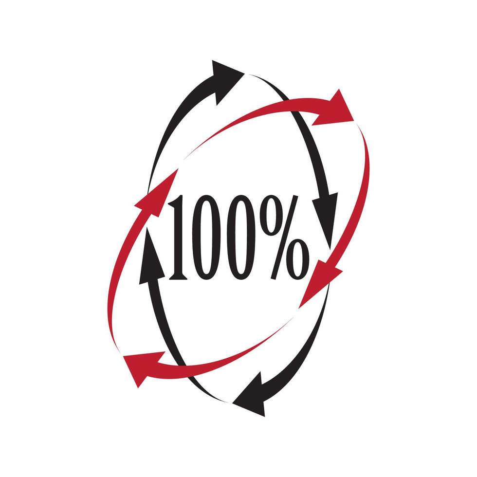 100 percent icon vector illustration design template
