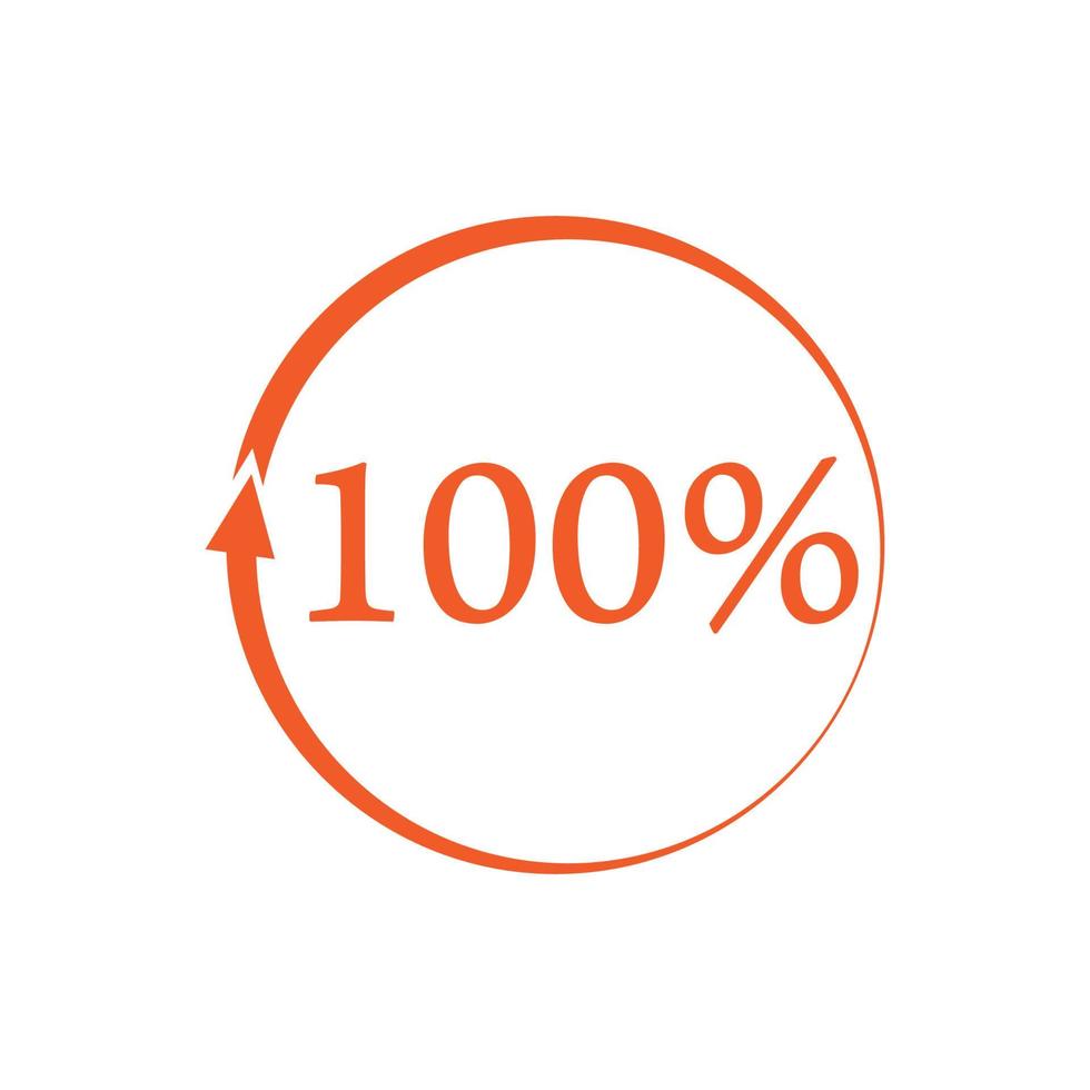 100 percent icon vector illustration design template