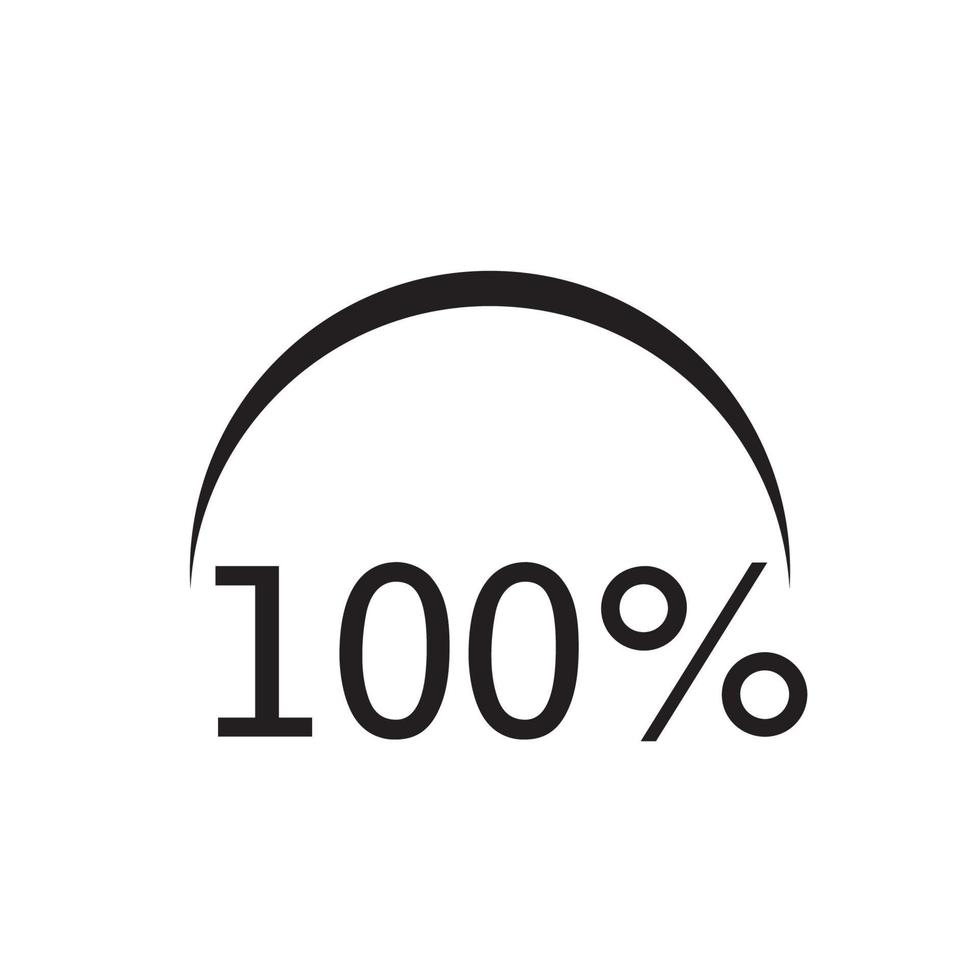 100 percent icon vector illustration design template