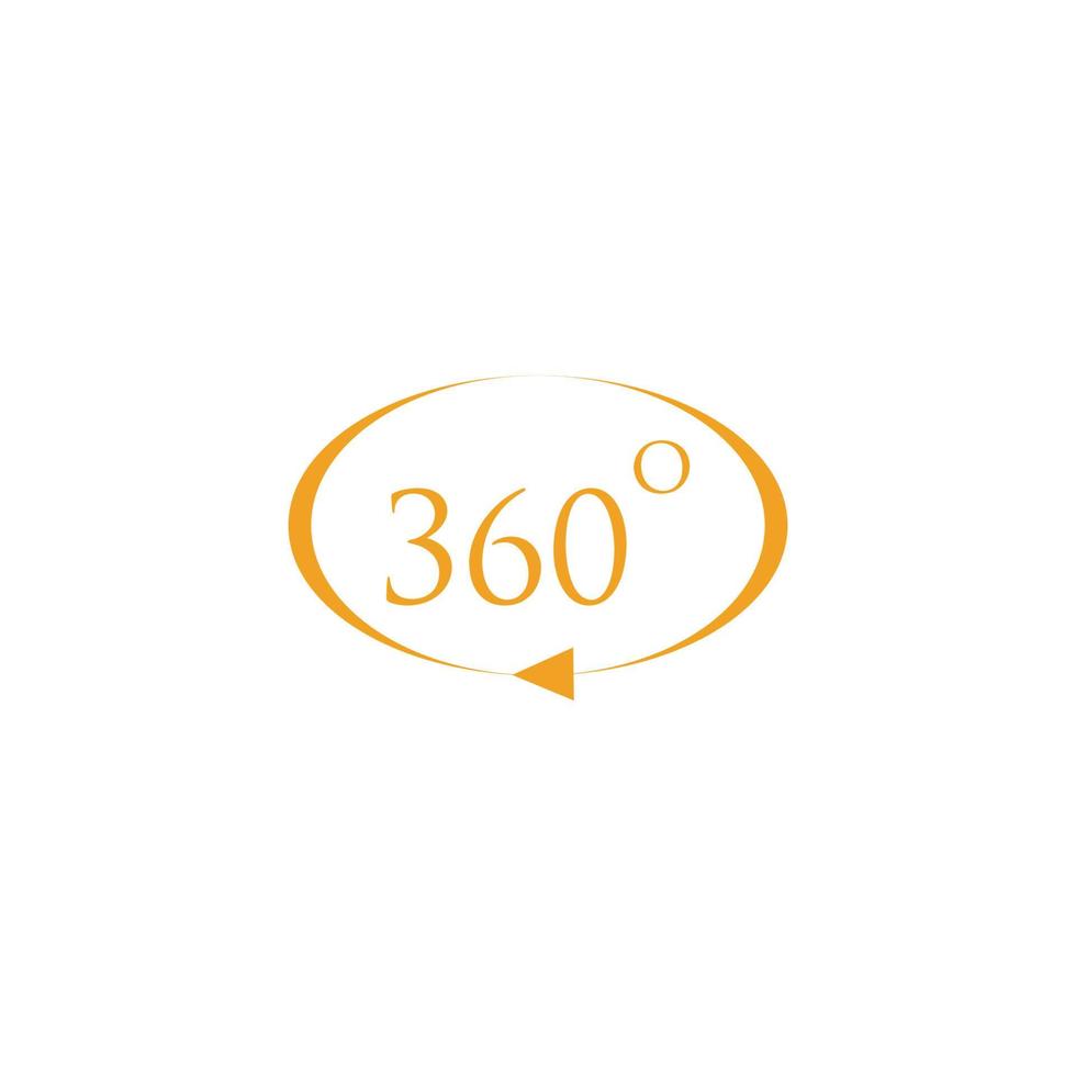 360 Degrees icon vector design template