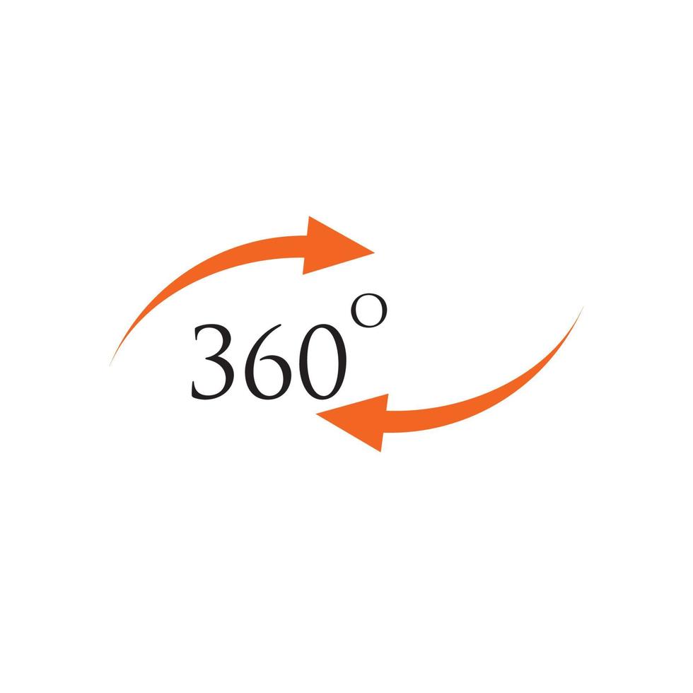 360 Degrees icon vector design template