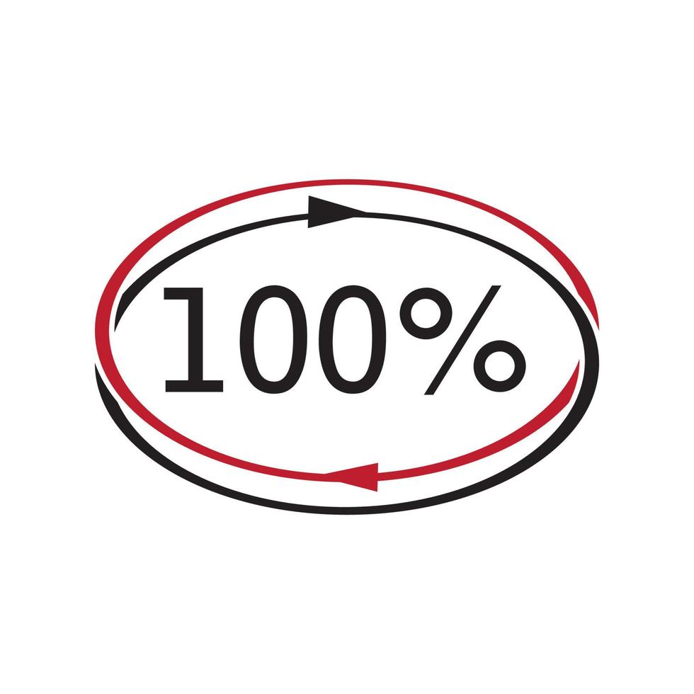 100 percent icon vector illustration design template