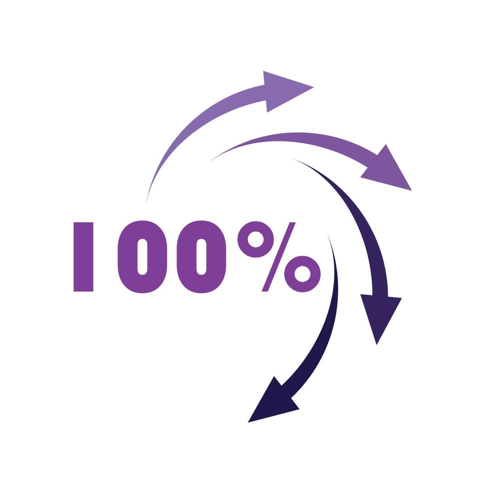 100 percent icon vector illustration design template