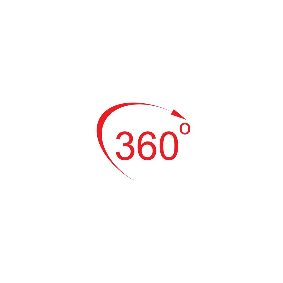 360 Degrees icon vector design template