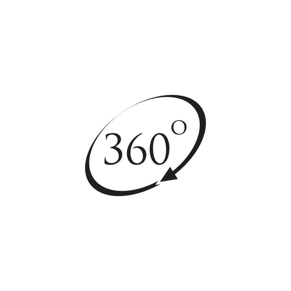 360 Degrees icon vector design template