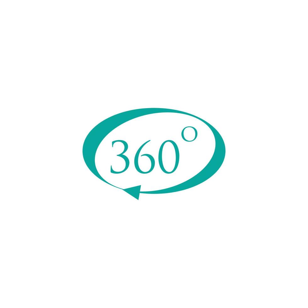 360 Degrees icon vector design template
