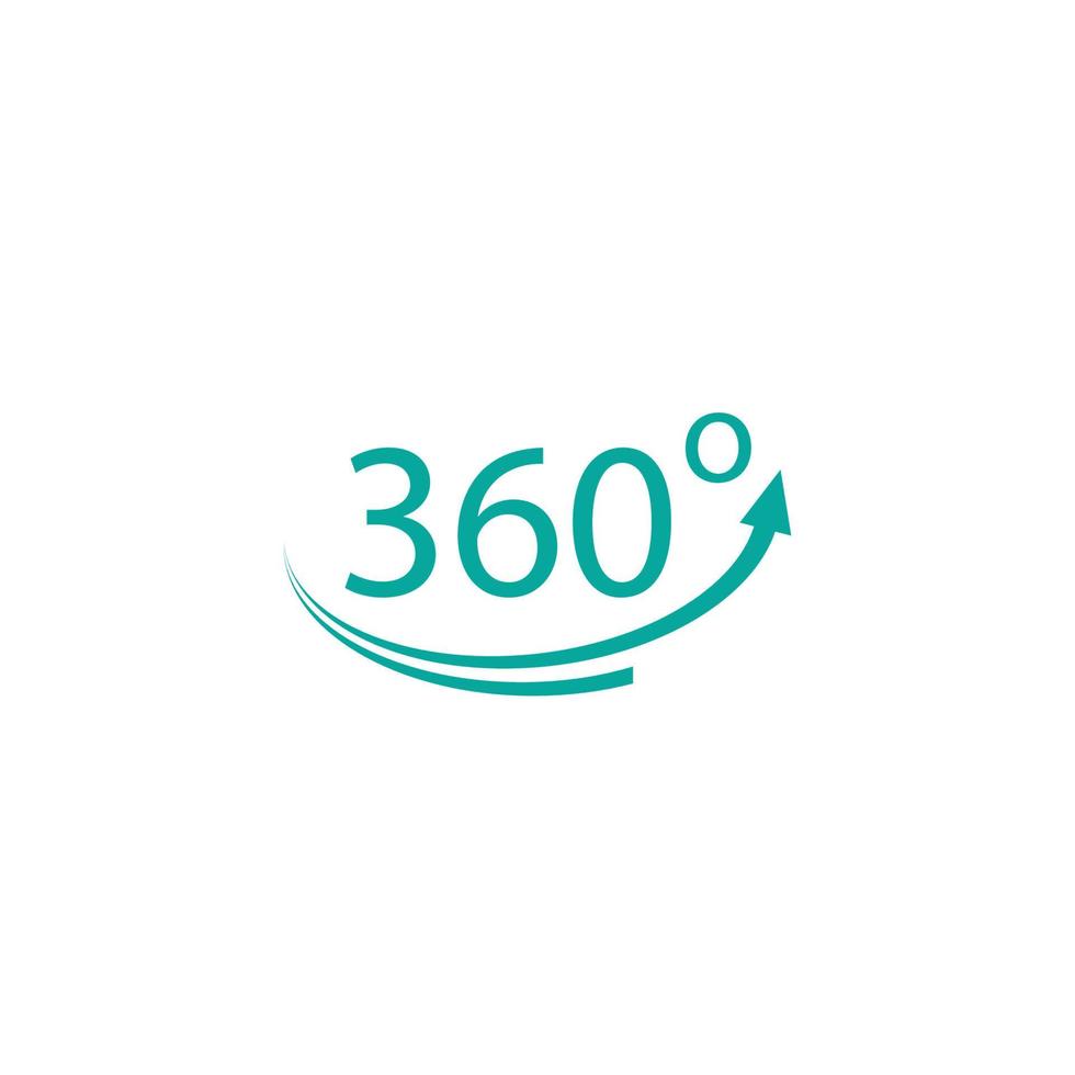 360 Degrees icon vector design template