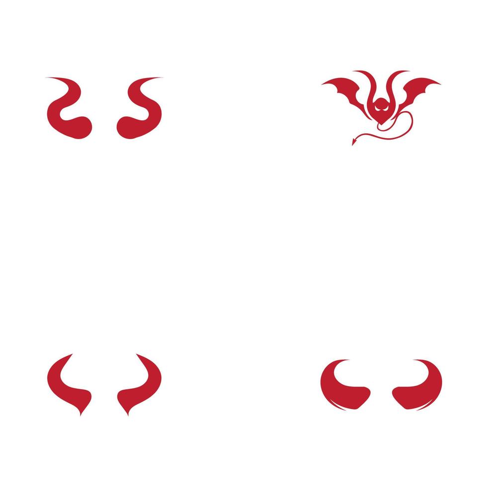 Devil horn Vector icon design illustration Template