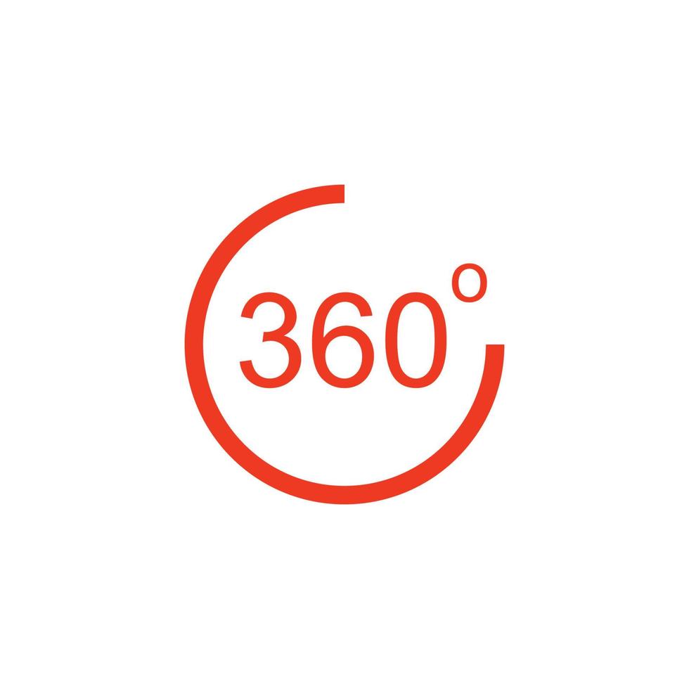 360 Degrees icon vector design template