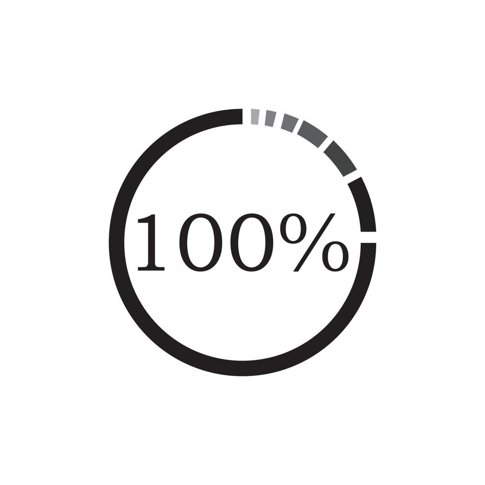 100 percent icon vector illustration design template