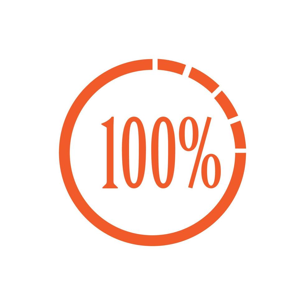 100 percent icon vector illustration design template