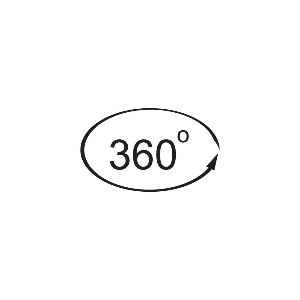 360 Degrees icon vector design template