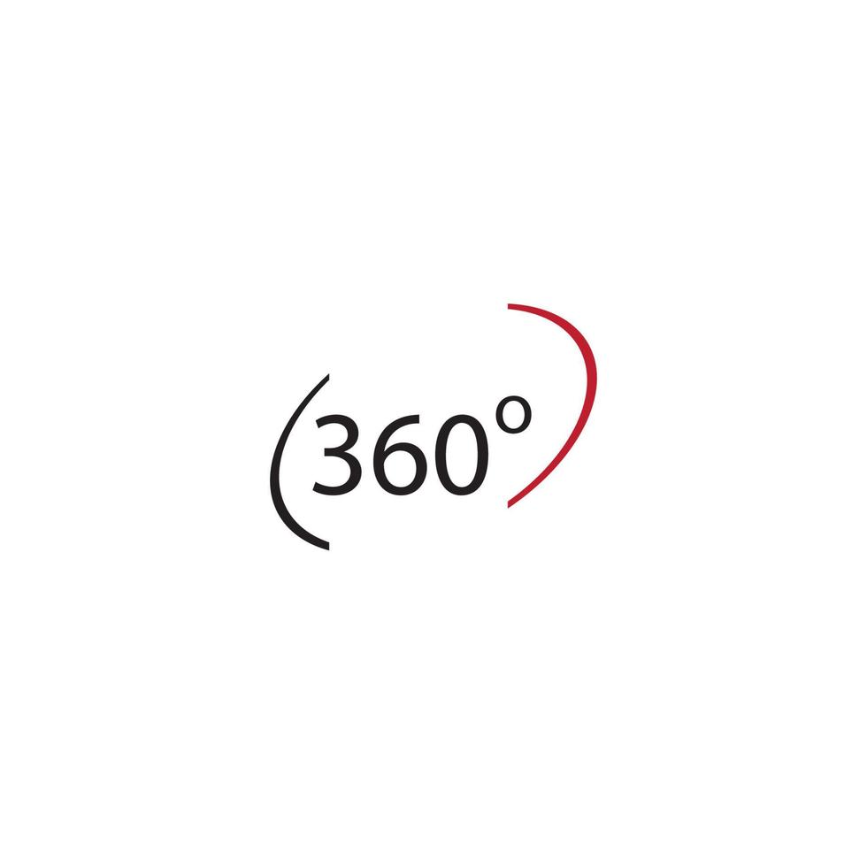 360 Degrees icon vector design template
