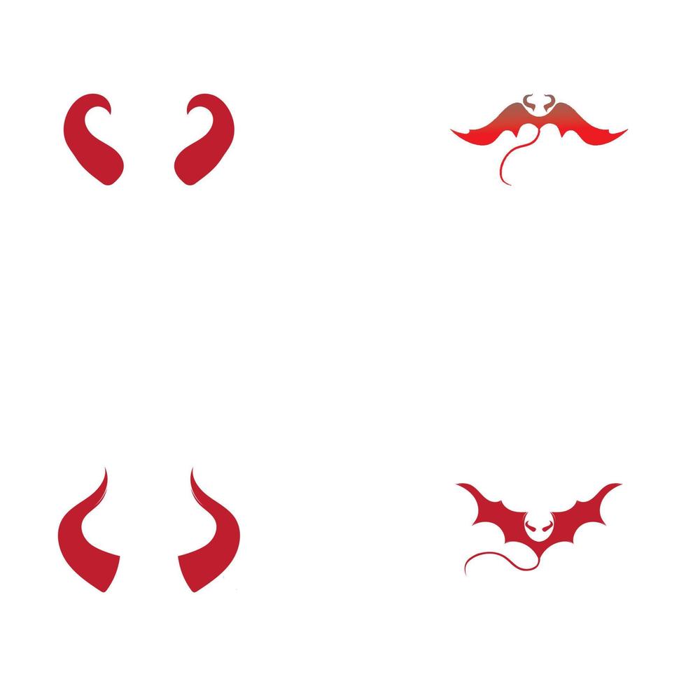 Devil horn Vector icon design illustration Template